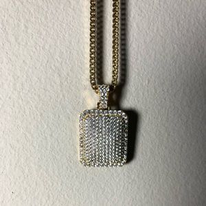 18k gold plated CZ diamonds pendant.